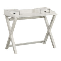 OSP Home Furnishings BRT55-WW Barton Writing Desk in White Wash finish